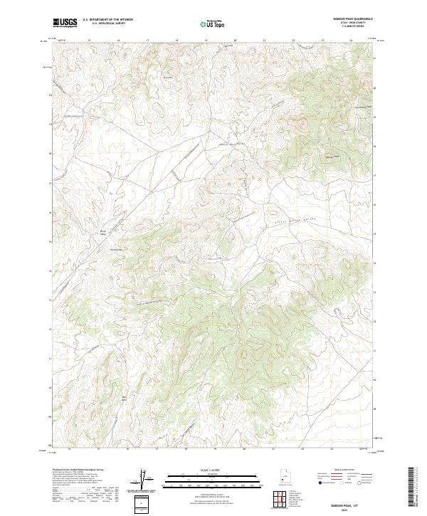 Baboon Peak topographic map thumbnail
