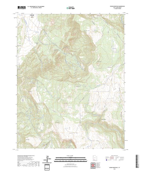 Cedar Mountain topographic map thumbnail