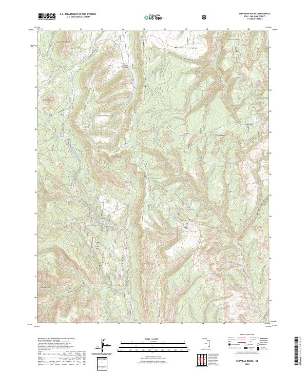 Chippean Rocks topographic map thumbnail