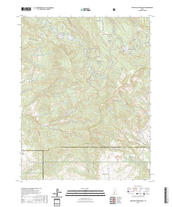 Circleville Mountain topographic map thumbnail