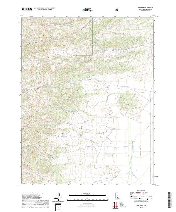 Cow Creek topographic map thumbnail