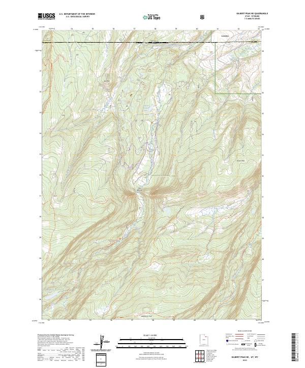 Gilbert Peak NE 2023 topographic map thumbnail