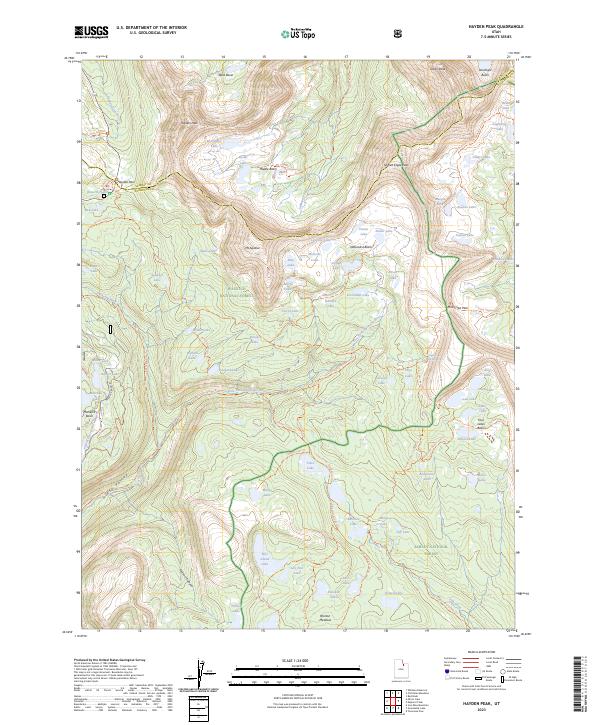 Hayden Peak 2023 topographic map thumbnail