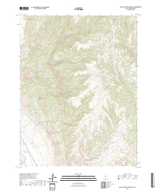 Hells Kitchen Canyon SE 2023 topographic map thumbnail