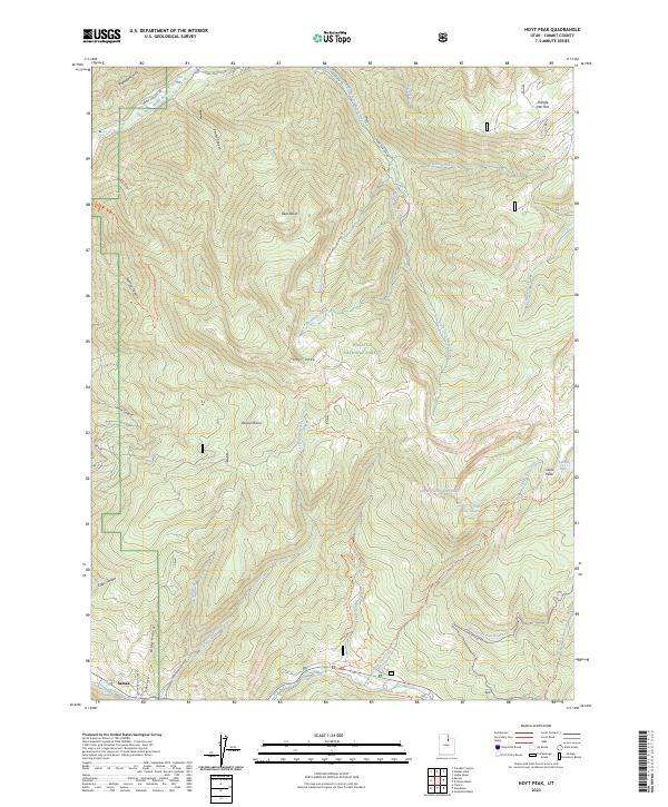 Hoyt Peak 2023 topographic map thumbnail