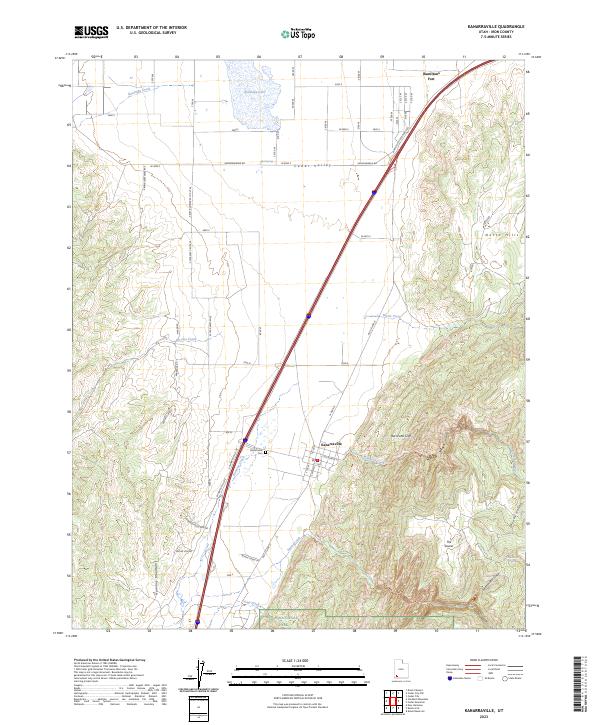 Kanarraville 2023 topographic map thumbnail