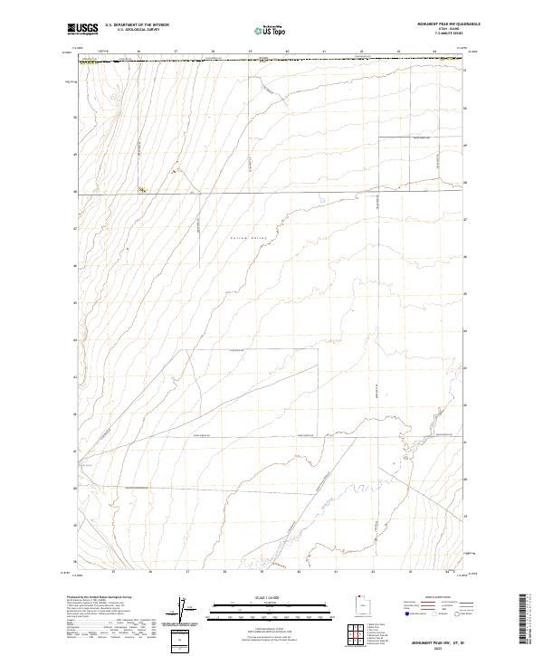 Monument Peak NW 2023 topographic map thumbnail