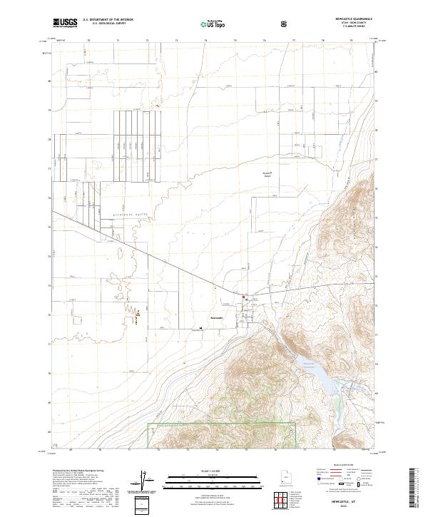 Newcastle topographic map thumbnail