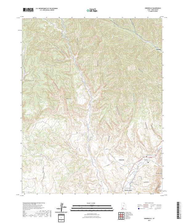 Orderville 2023 topographic map thumbnail