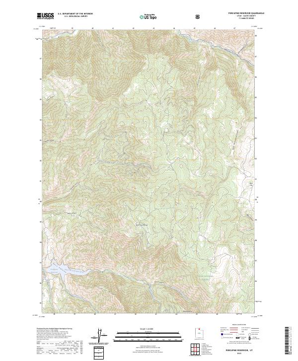 Porcupine Reservoir topographic map thumbnail