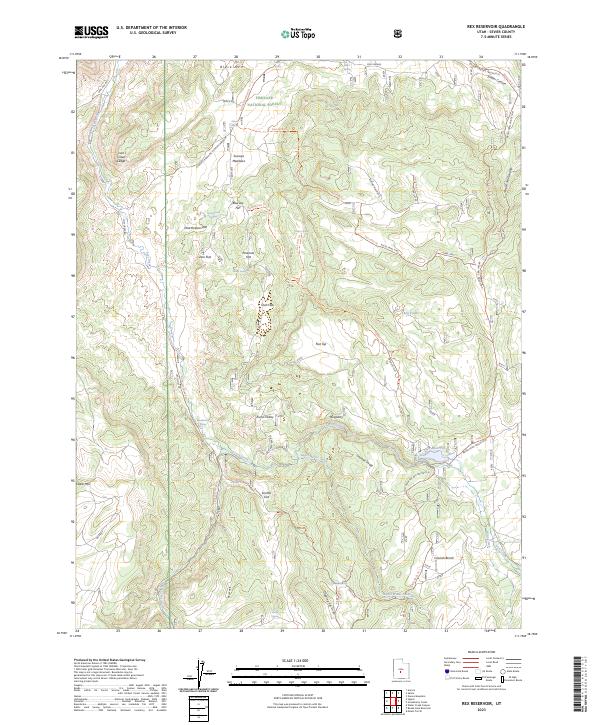 Rex Reservoir topographic map thumbnail