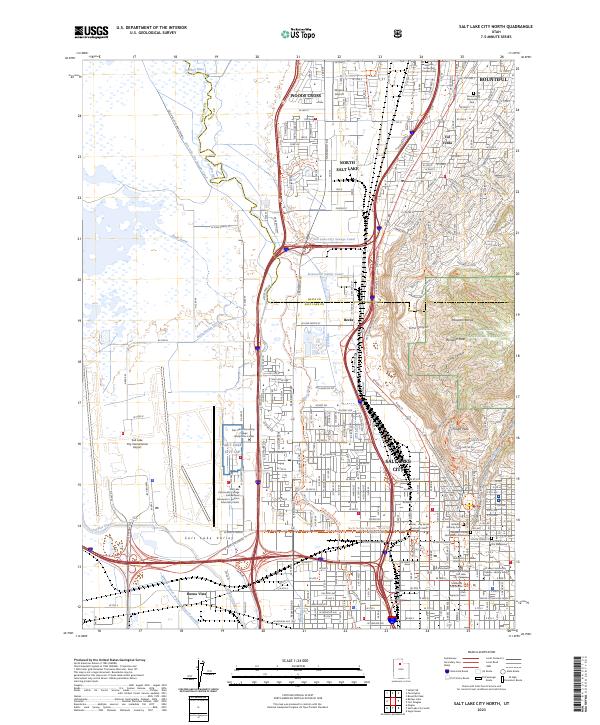 Salt Lake City North topographic map thumbnail