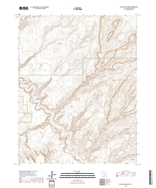 Silver Falls Bench topographic map thumbnail