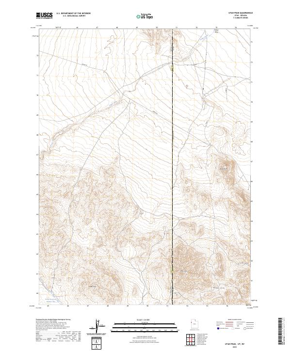 Utah Peak 2023 topographic map thumbnail