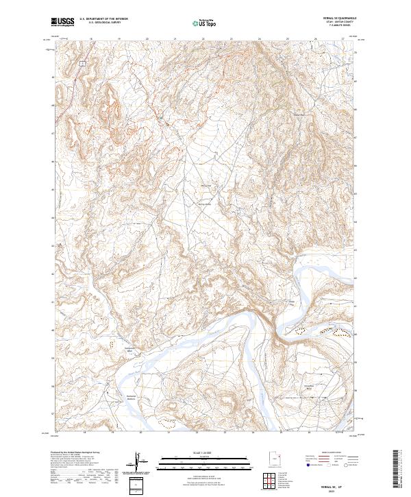 Vernal SE 2023 topographic map thumbnail
