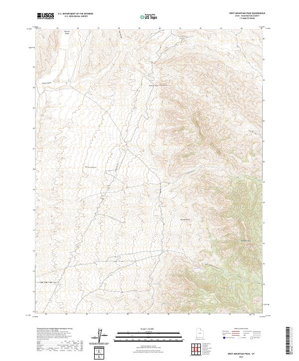 West Mountain Peak topographic map thumbnail