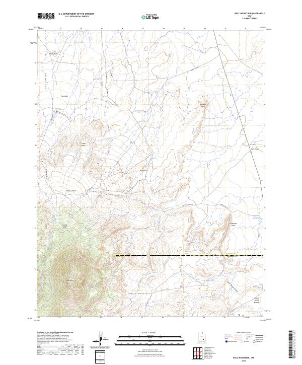 Bull Mountain topographic map thumbnail