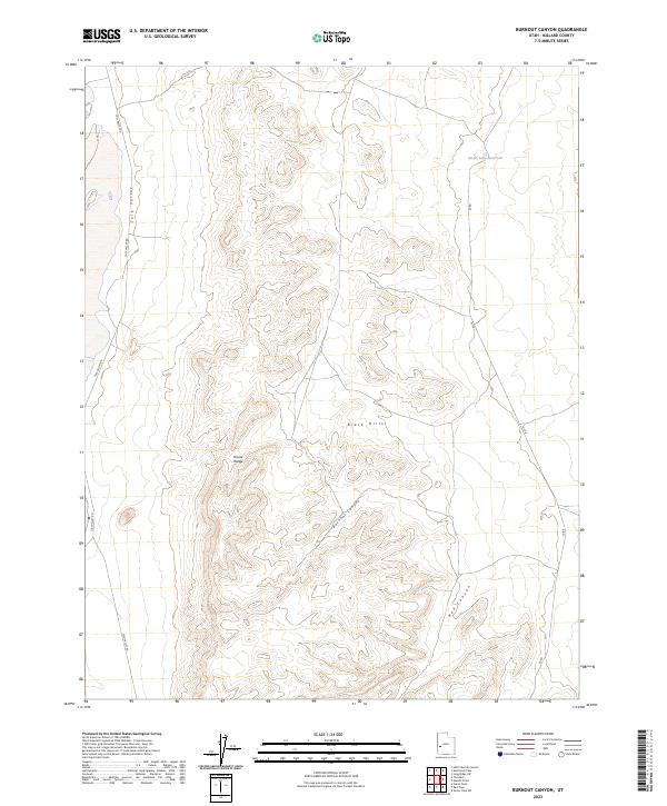 Burnout Canyon topographic map thumbnail