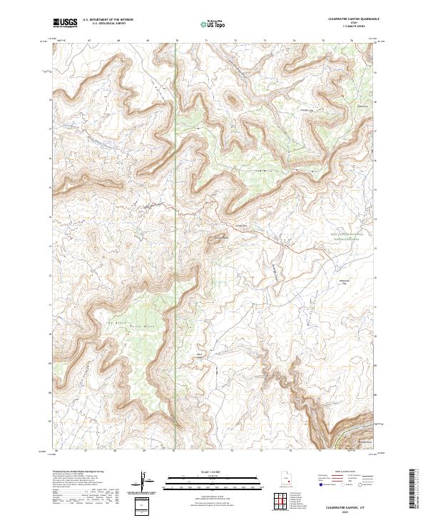 Clearwater Canyon topographic map thumbnail