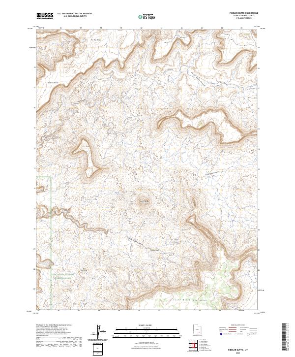 Fiddler Butte 2023 topographic map thumbnail