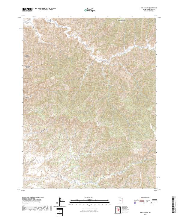 Lion Canyon 2023 topographic map thumbnail