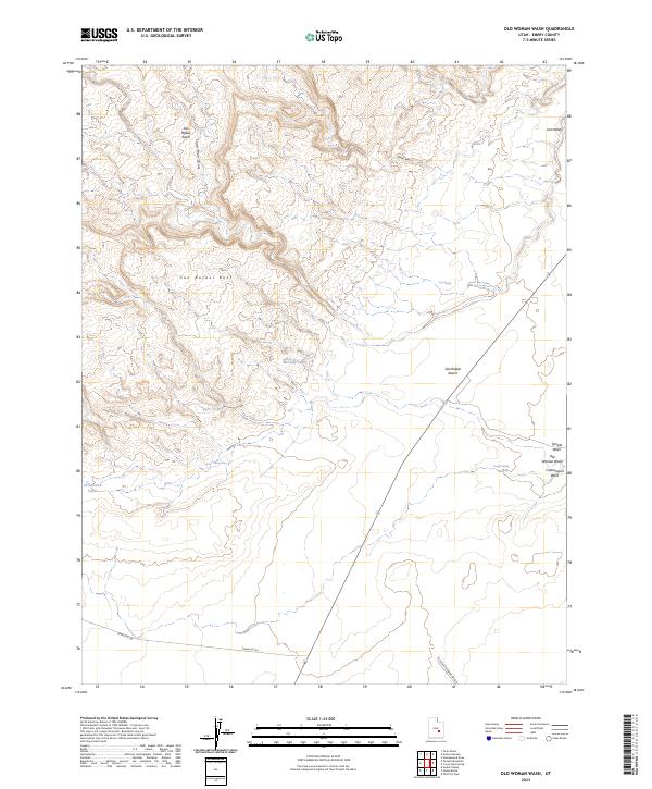 Old Woman Wash topographic map thumbnail