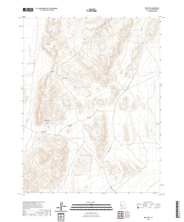 Red Tops 2023 topographic map thumbnail