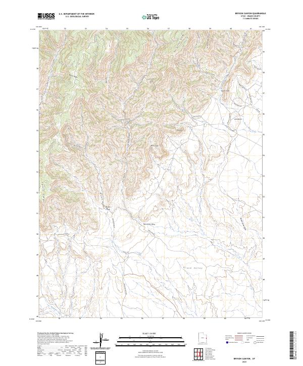 Bryson Canyon topographic map thumbnail