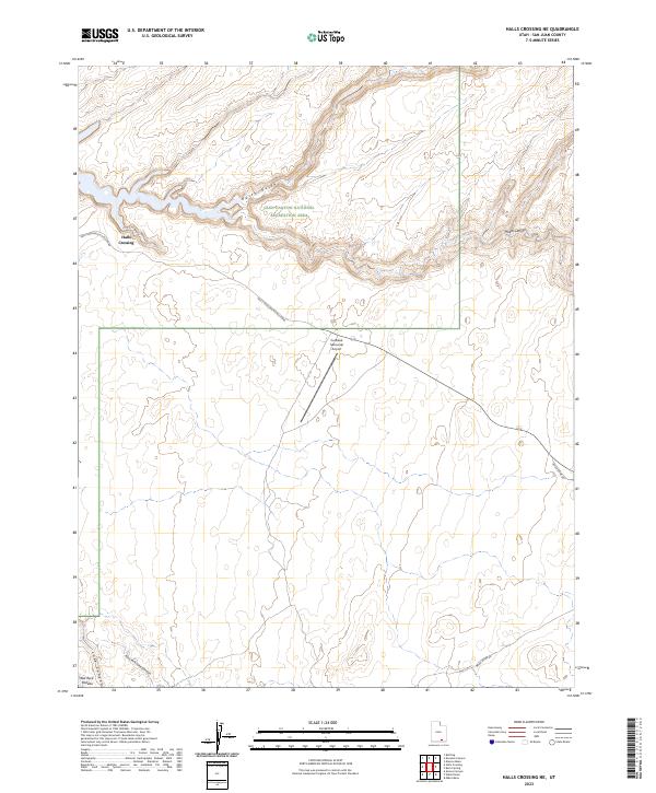 Halls Crossing NE 2023 topographic map thumbnail