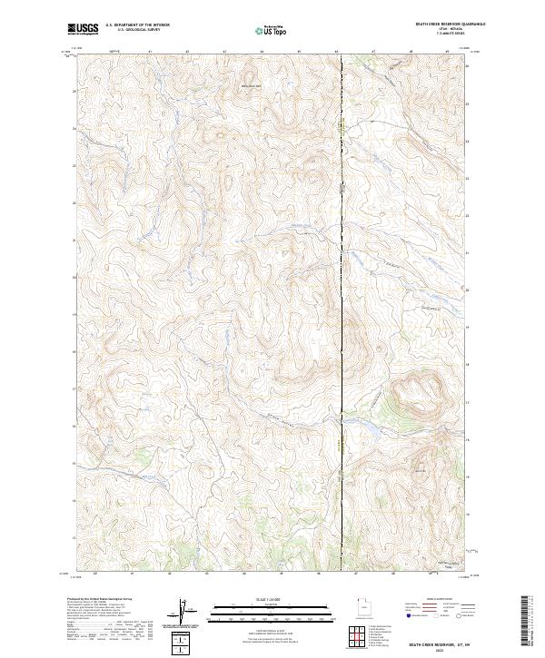 Death Creek Reservoir topographic map thumbnail