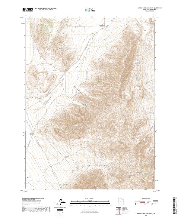 Golden Spike Monument 2023 topographic map thumbnail