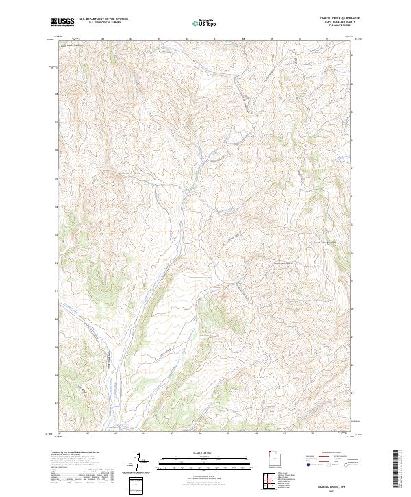 Kimbell Creek 2023 topographic map thumbnail