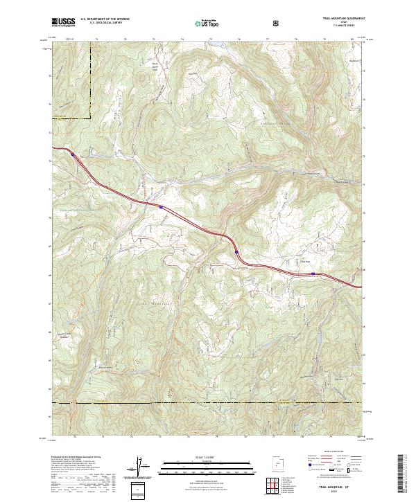 Trail Mountain topographic map thumbnail