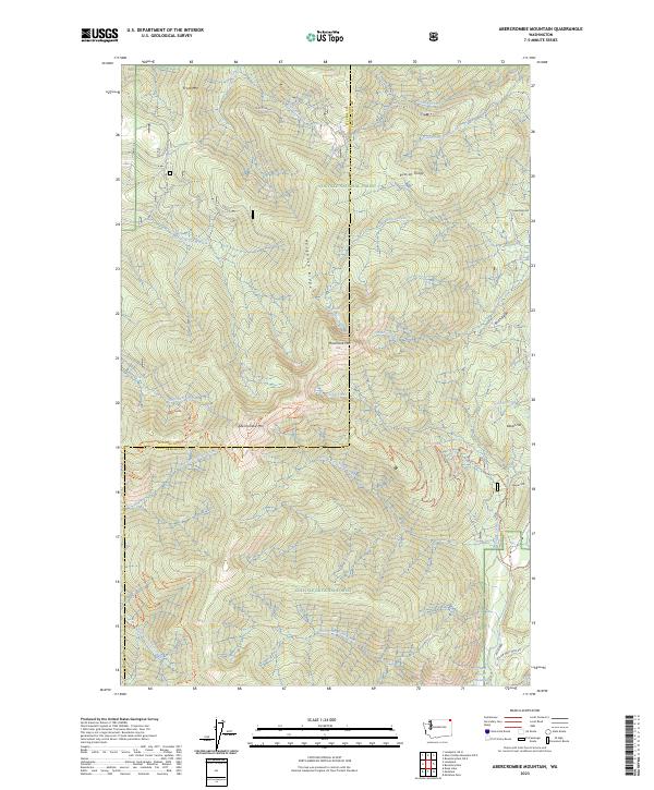 Abercrombie Mountain topographic map thumbnail