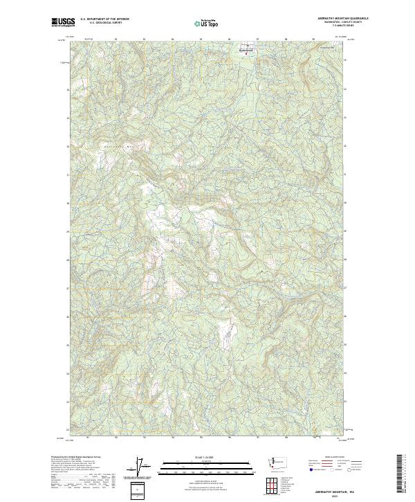 Abernathy Mountain topographic map thumbnail