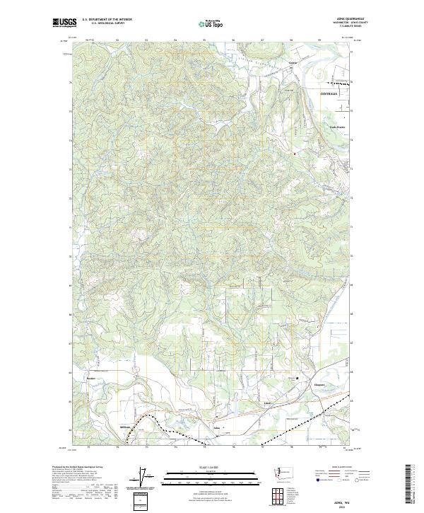 Adna topographic map thumbnail