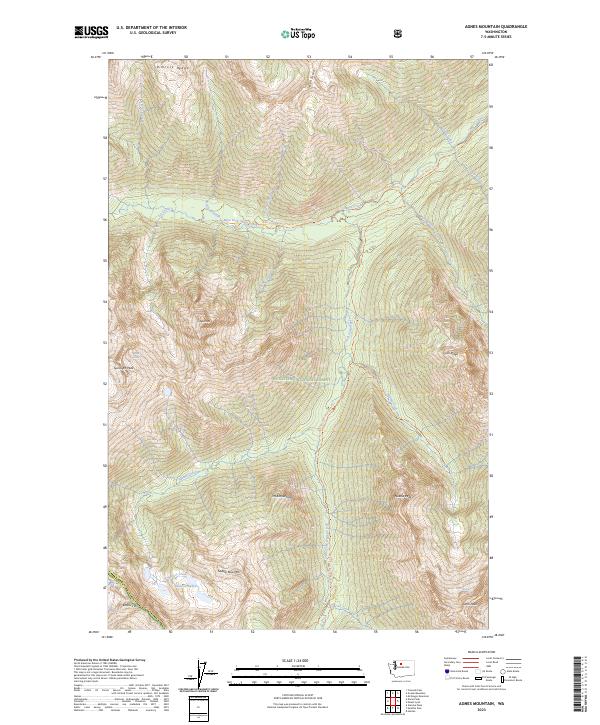 Agnes Mountain topographic map thumbnail