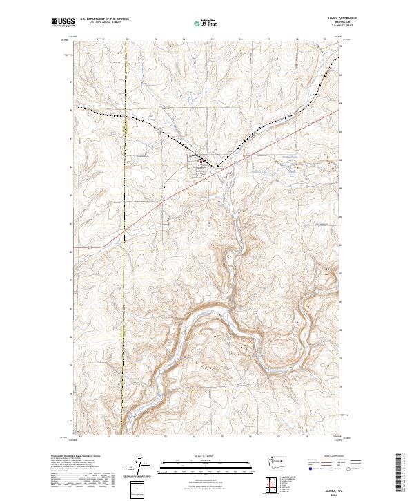 Almira topographic map thumbnail