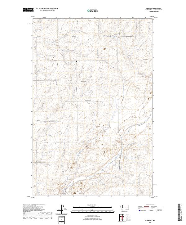 Almira SE topographic map thumbnail