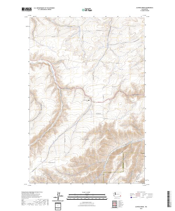 Alpowa Ridge topographic map thumbnail