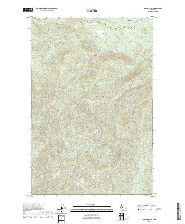 Anderson Lake topographic map thumbnail