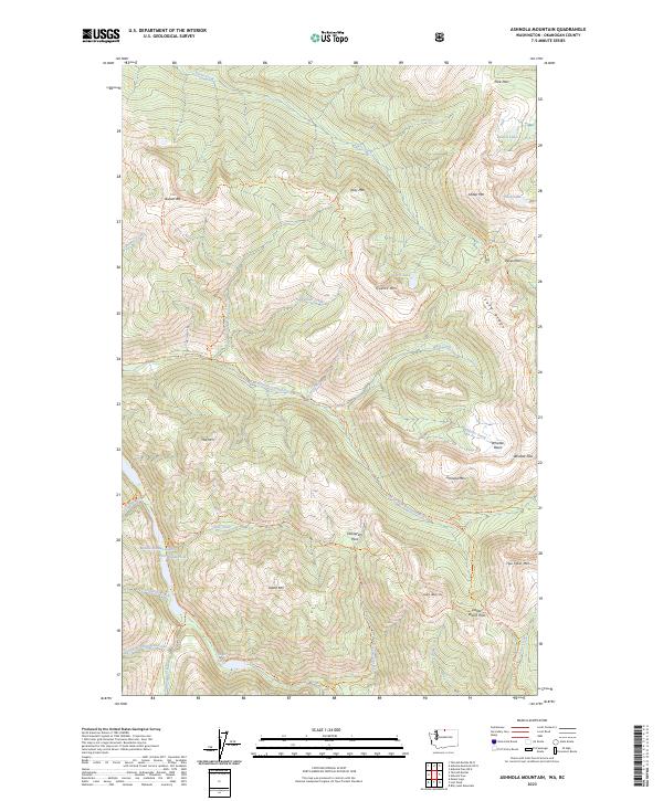 Ashnola Mountain topographic map thumbnail