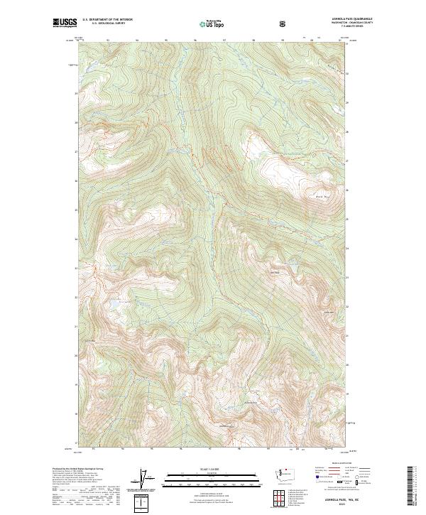Ashnola Pass topographic map thumbnail