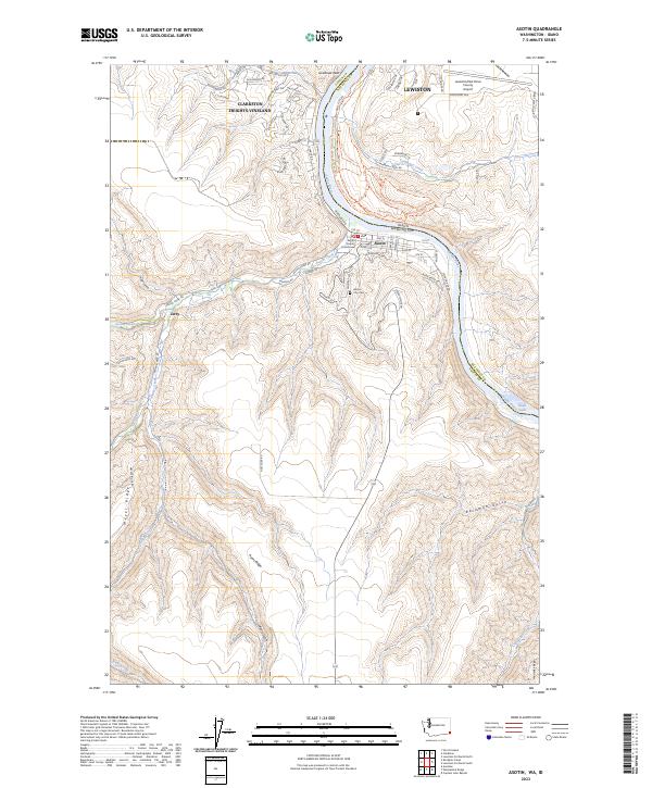 Asotin topographic map thumbnail