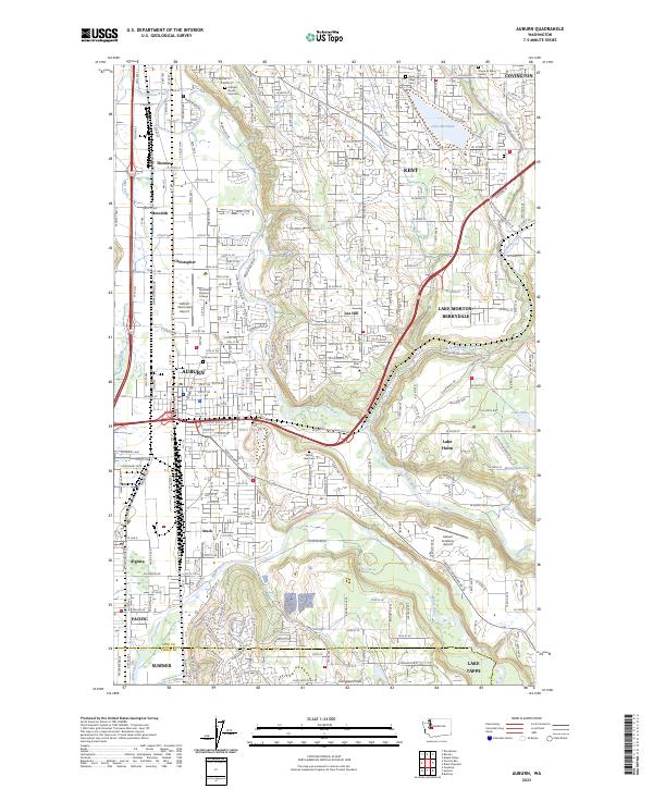 Auburn topographic map thumbnail