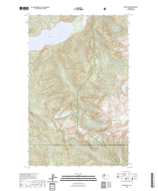 Bacon Peak topographic map thumbnail