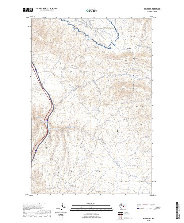 Badger Gap topographic map thumbnail