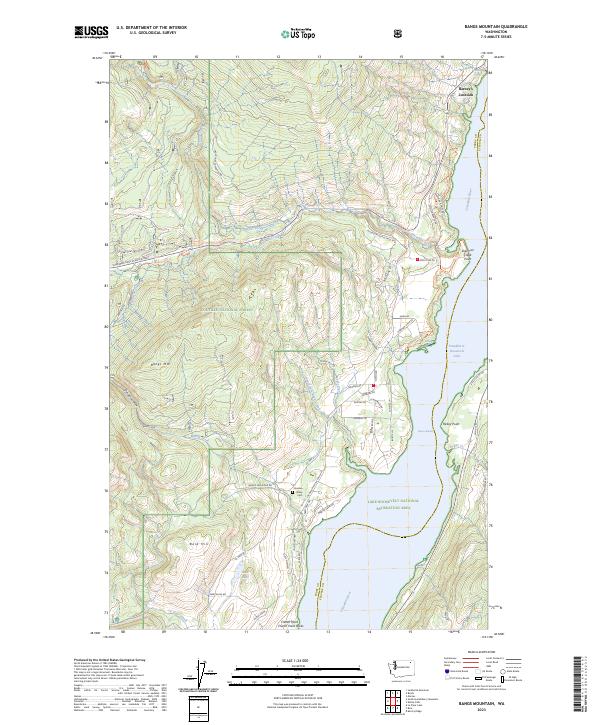 Bangs Mountain topographic map thumbnail
