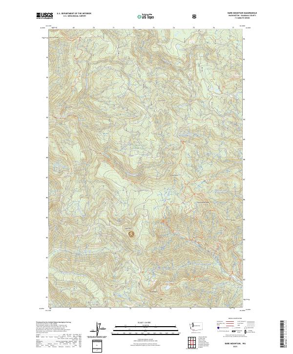 Bare Mountain topographic map thumbnail