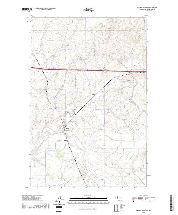 Bassett Junction topographic map thumbnail
